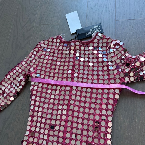 RETROFETE Rialta Candy Pink Sequin Long Sleeve Maxi Dress - XXS - with tags - Picture 12 of 14